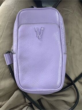 Versace Lilac Patent Leather Crossbody Bag